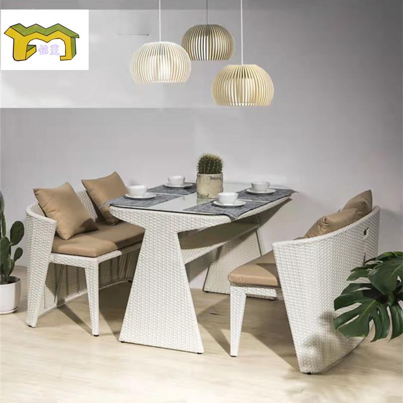 户外桌椅组合室外庭院家具铁艺休闲花园露天白色阳台桌椅三五件套