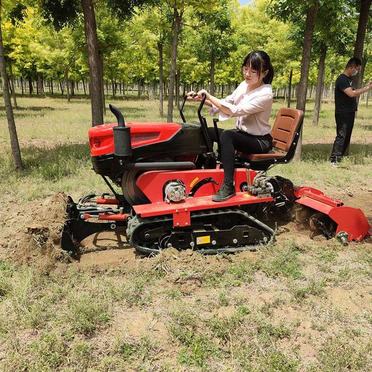 多功能履带旋耕机 小型c柴油乘坐式微耕机 山地犁地施肥播种机