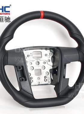 适用于福特猛禽F-15009-14款全皮红色定位线改装升级方向盘