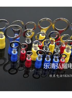 RV8-8圆形预绝缘端子O型冷压接线端子铜鼻子200只/包
