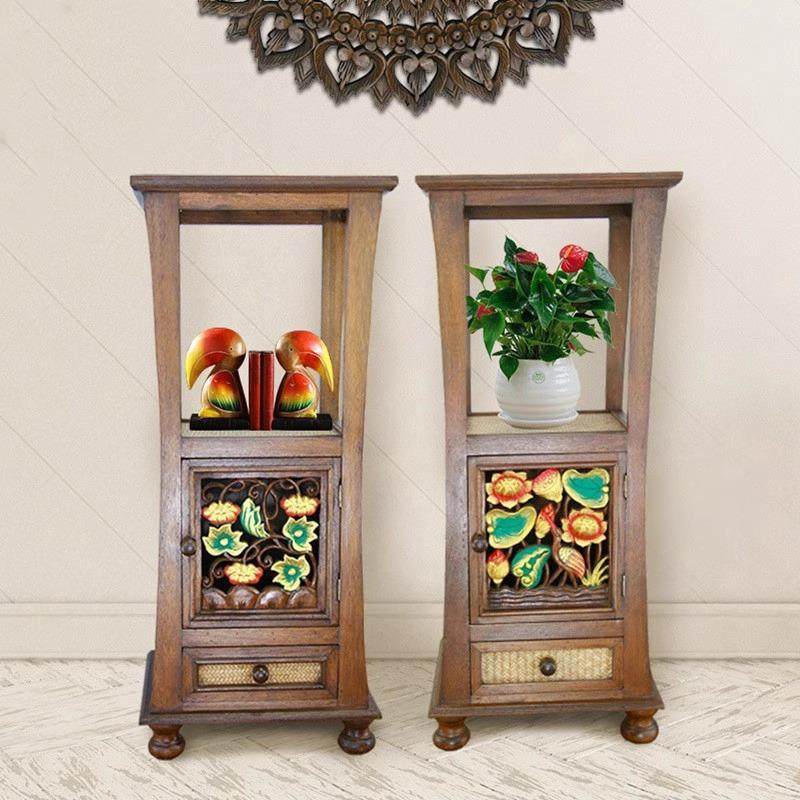 泰国实木玄关柜东南亚木雕手工木制竹编雕花装饰隔断门厅柜子花架,畜牧/养殖物资,畜牧/养殖器械,淘宝优惠券,粉丝福利购,淘宝优惠卷