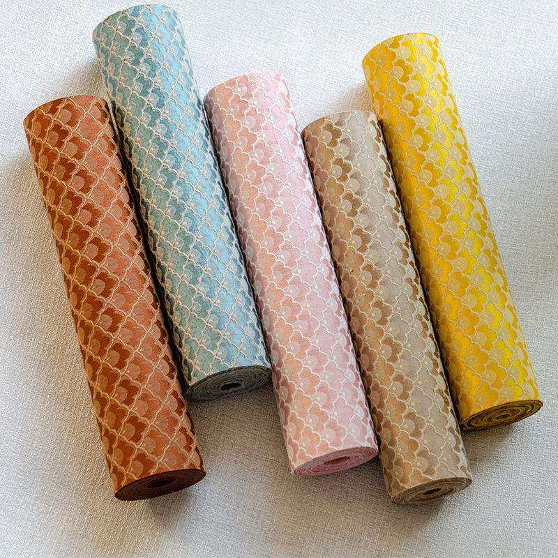 中式云锦茶席提花云水纹织锦大号茶席空间陈设桌旗茶室空间搭配