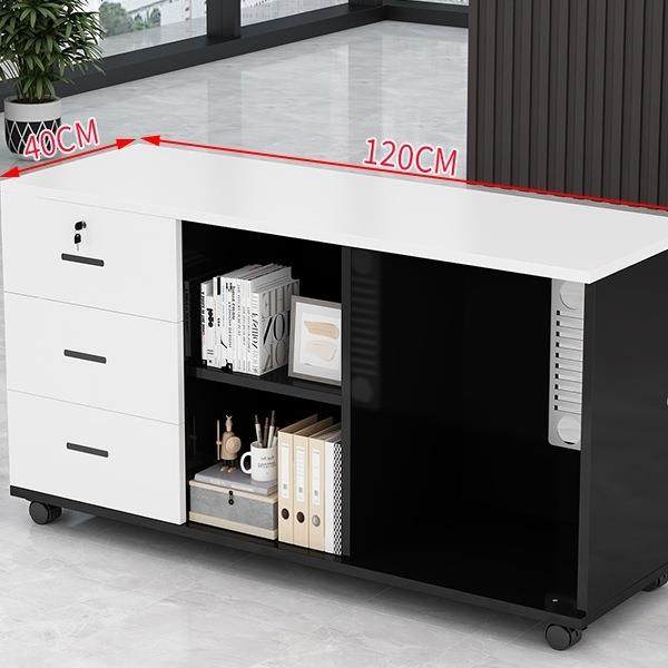 办公室落地矮柜储物柜文件柜简约现代桌下收纳柜置物柜边柜资料柜