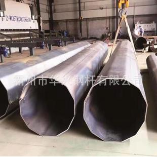 35KV钢管塔电力钢杆直线钢制电力杆钢管杆打桩地脚螺栓