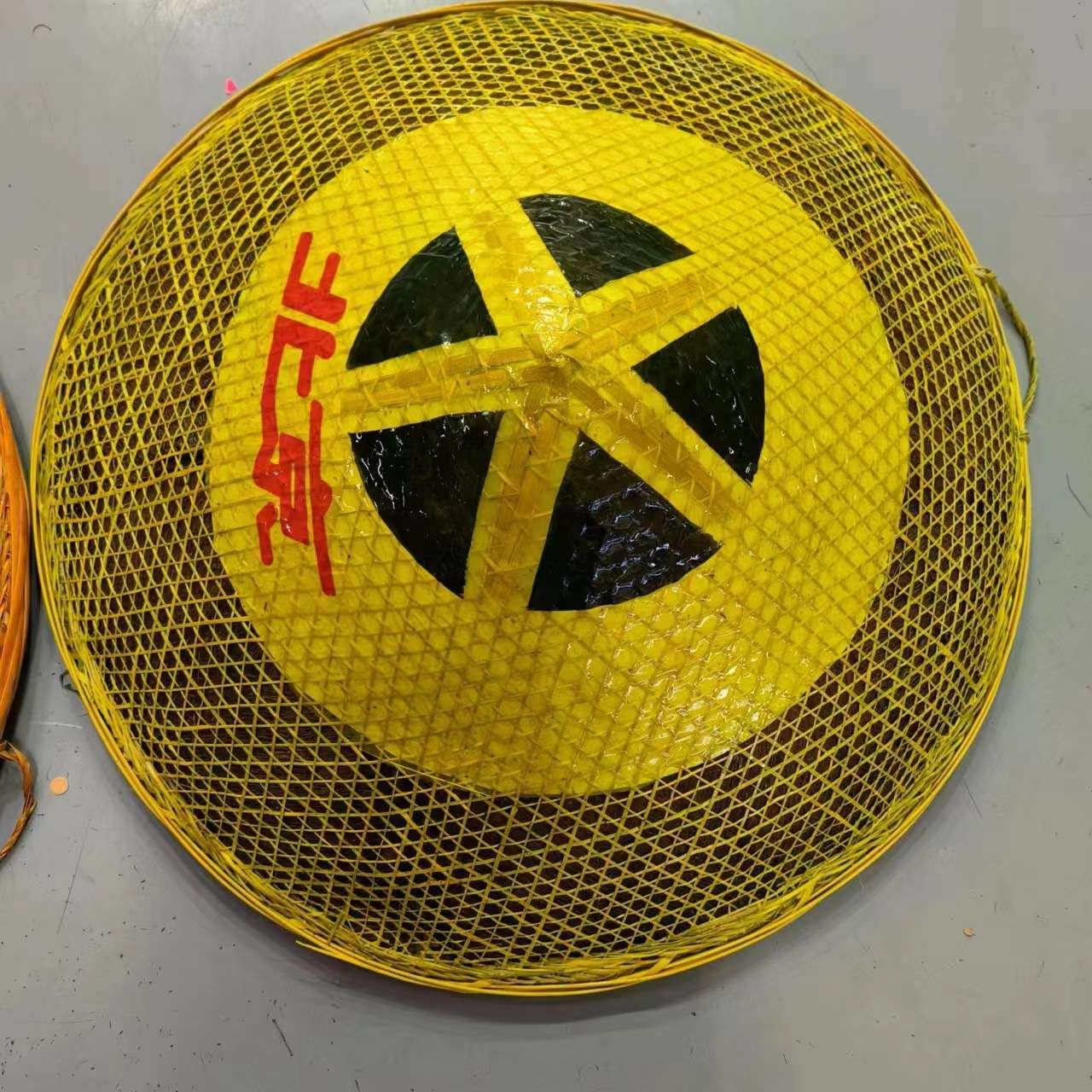 竹编斗笠防雨遮阳帽子男女遮阳帽防晒采茶舞蹈农民户外道具