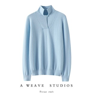 眼前一亮的气质~秋冬新款100%纯山羊绒衫女纯羊绒毛衣针织打底衫