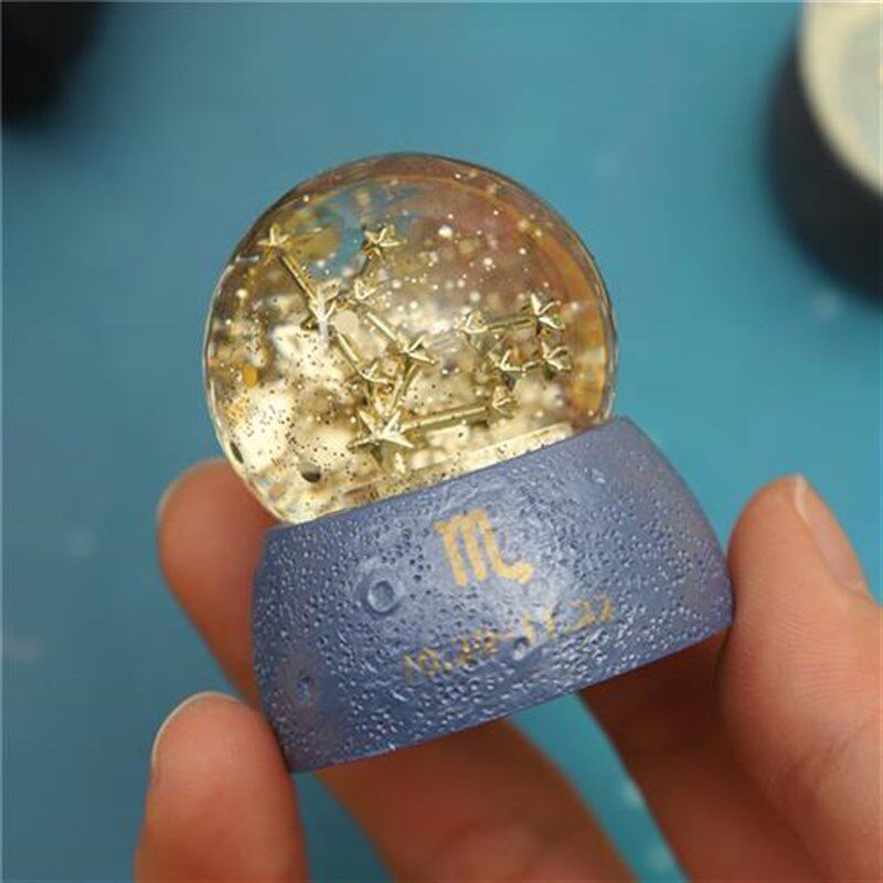 十二星座水晶球j梦幻少女心迷你桌面小摆件女生男生生日学生礼物