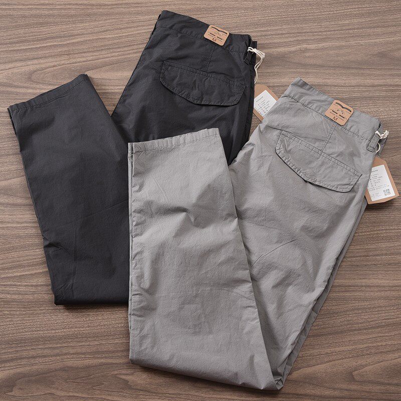 工作裤男劳保裤子耐磨宽松大码厨师工厂车间地干活直筒工装裤夏季