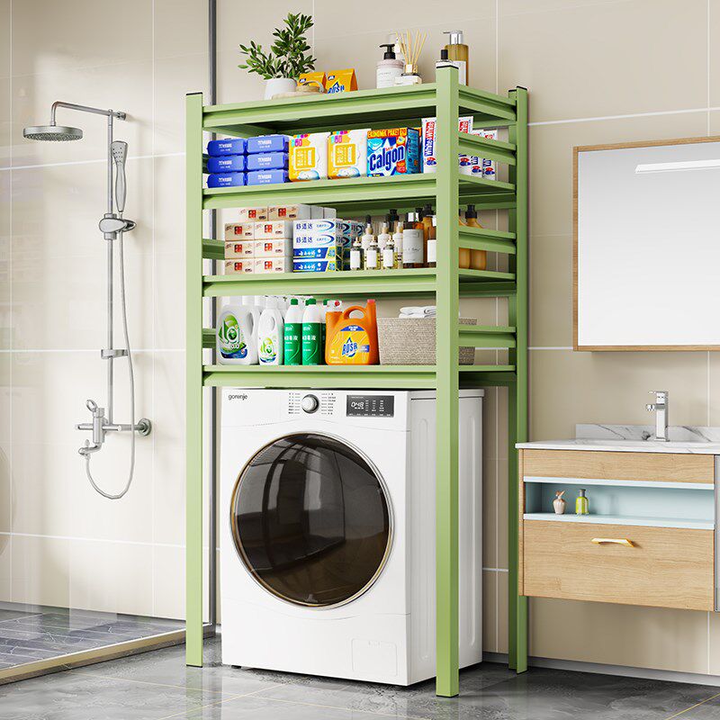 家用浴室置物架多层落地货架一体靠墙储藏洗衣机收纳下空角钢架子