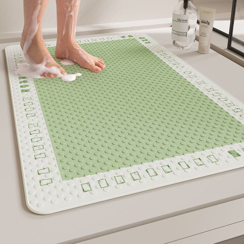 现代浴室地垫带吸盘防滑脚垫厕所卫生间洗澡垫子淋浴房按摩防摔垫