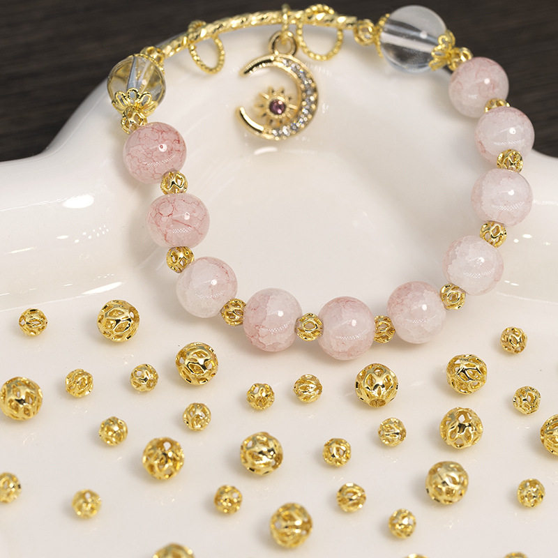 镂空圆珠包金珠小花球散珠西瓜珠diy手工手链项链串珠挂件材料潮,饰品/流行首饰/时尚饰品新,其他DIY饰品配件,淘宝优惠券,粉丝福利购,淘宝优惠卷