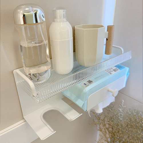 亚克力吹风机置物架浴室洗手间洗漱台免打孔电吹风筒收纳支架子