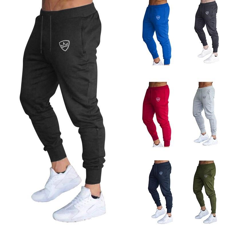 black Dark Trousers Fror Men Sweat pants Track Jogging white