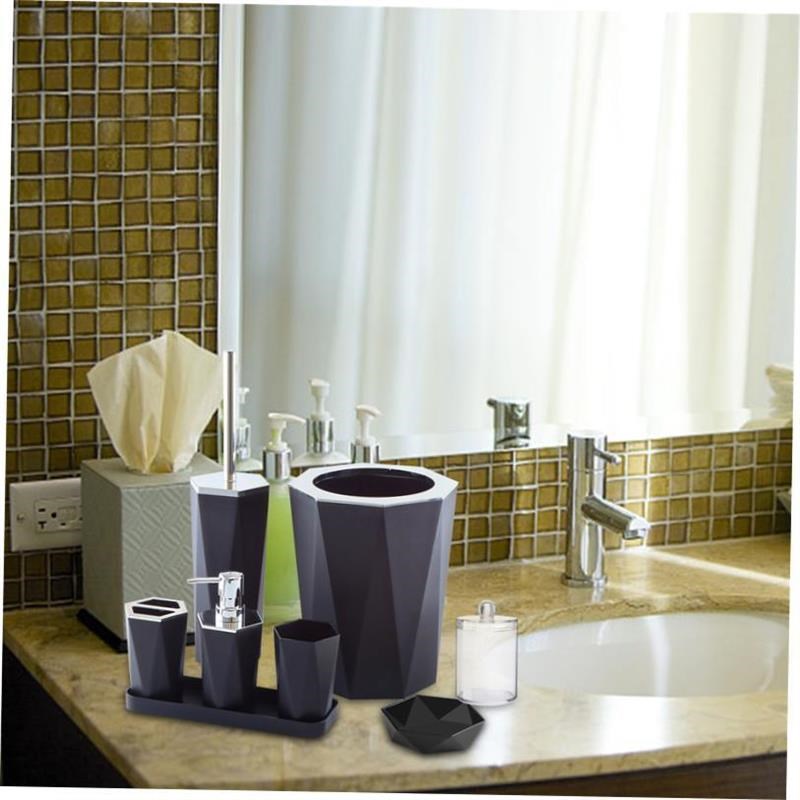 7Pcs Bathrgoom Accessories Set Toothbrush Cup and Soap Dispe
