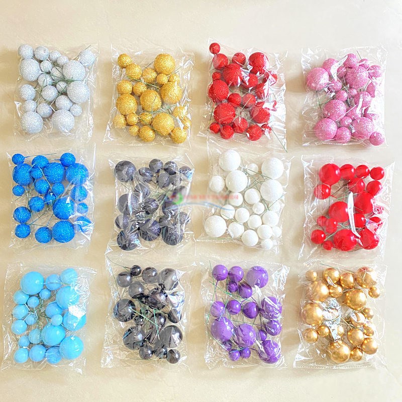 20PCS Cake Topper Ball Set 2cm-4cm SphereMs DIY Birthday Cak