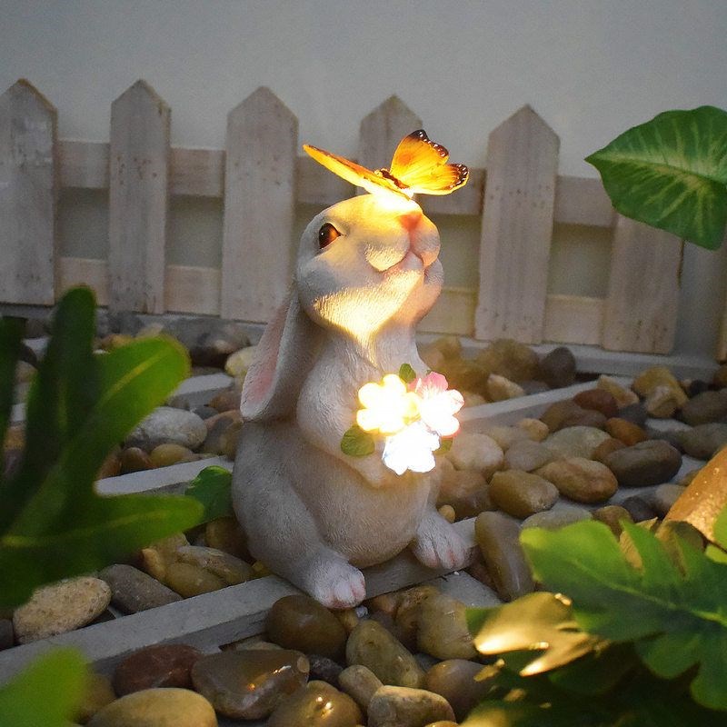 Outdoor erabbit shaped solar lamp garden decoration light