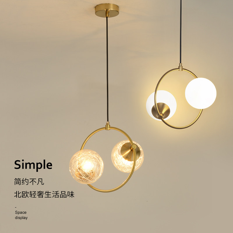 LED现代简约餐厅吧台吊灯北欧入户吊线灯服装店收银台灯新款灯具