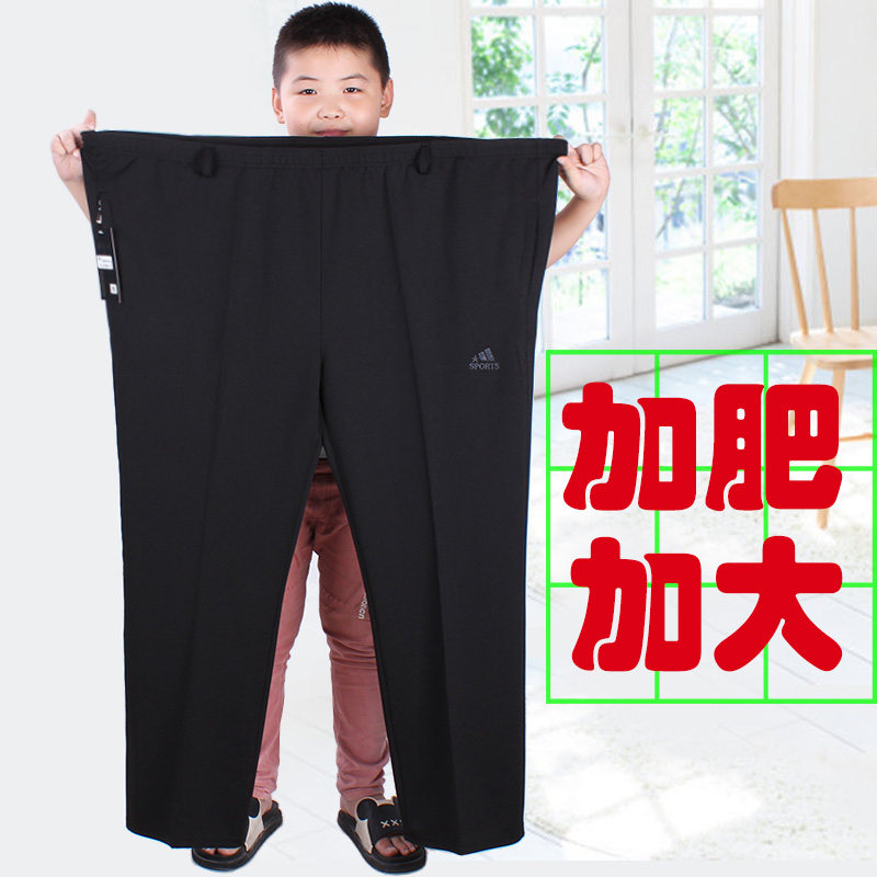 中老年男裤松紧腰老人裤子男宽松春季爷爷特体加肥加大胖子夏薄款