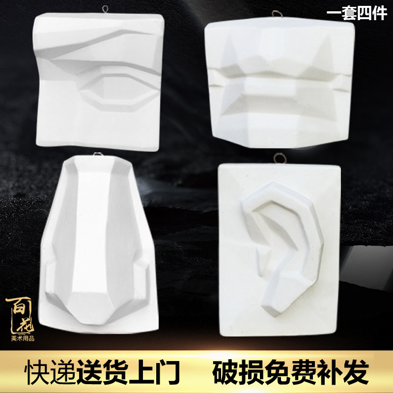 五官切面 石膏雕像美术绘画素描模型静物写生石膏套装几何体雕塑