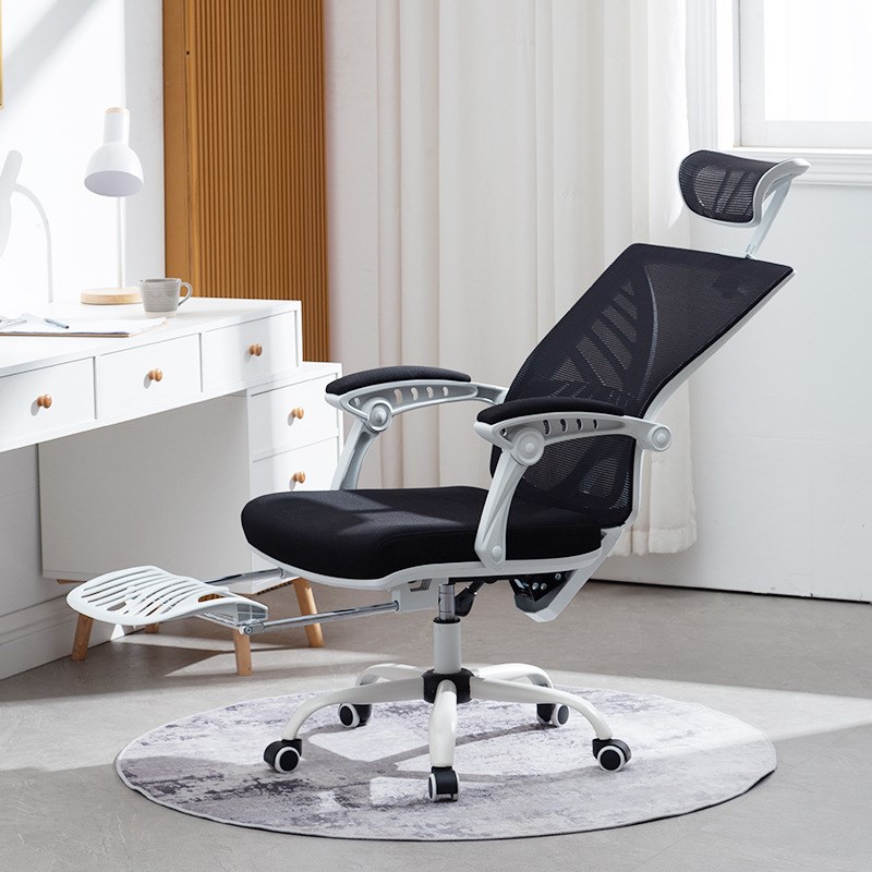 简约电脑椅可躺靠背网布办公椅职员升降旋转家用电竞人体工学椅