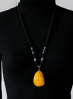 秋冬新款毛衣链长款百搭简约气质复古女装饰项链配饰吊坠毛衣挂件