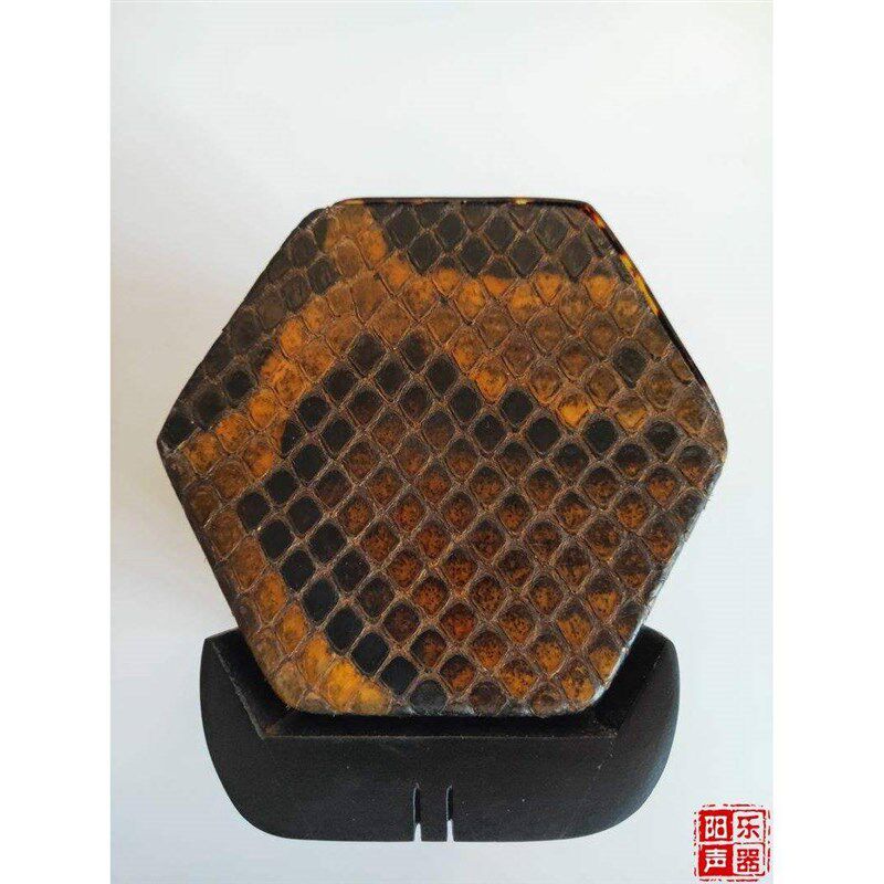 二胡桶子二胡精制黑檀二胡琴桶六角已蒙皮黑檀配件扁孔圆孔可选