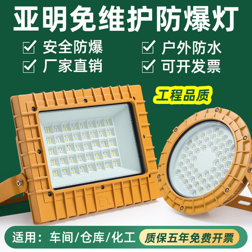 LED防爆灯工业加油站仓库厂房车间化工厂隔爆型户外照明投光射灯
