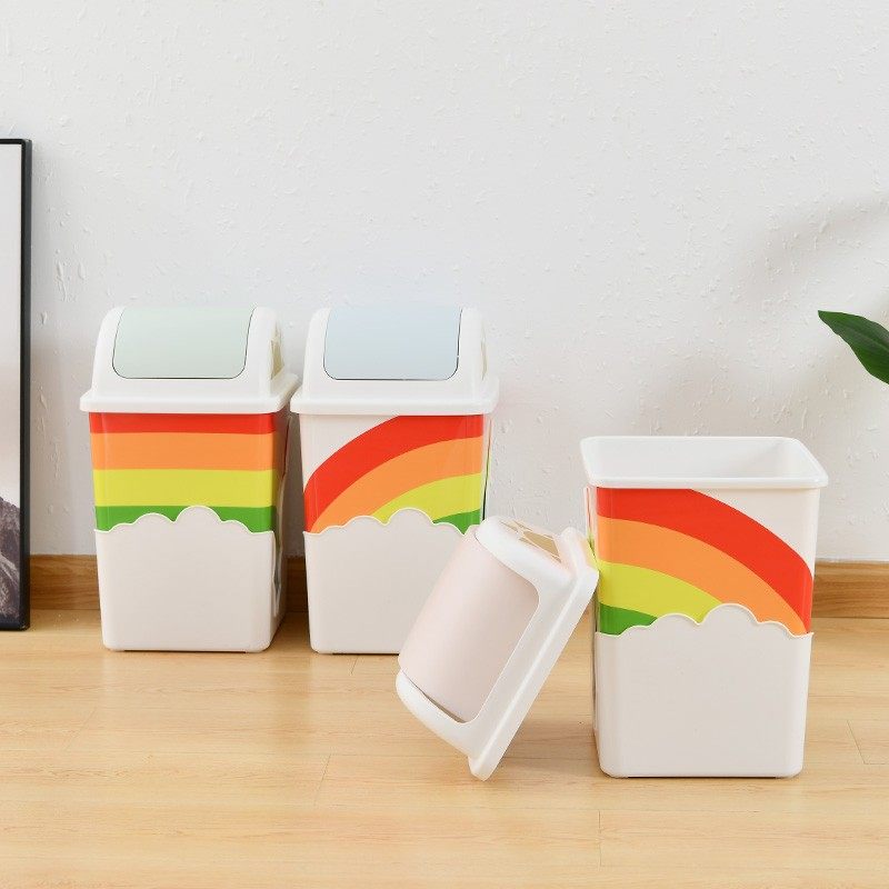 脚踩儿童垃圾桶可爱少女卧室客厅创意垃圾桶小号马桶纸篓拉圾埇