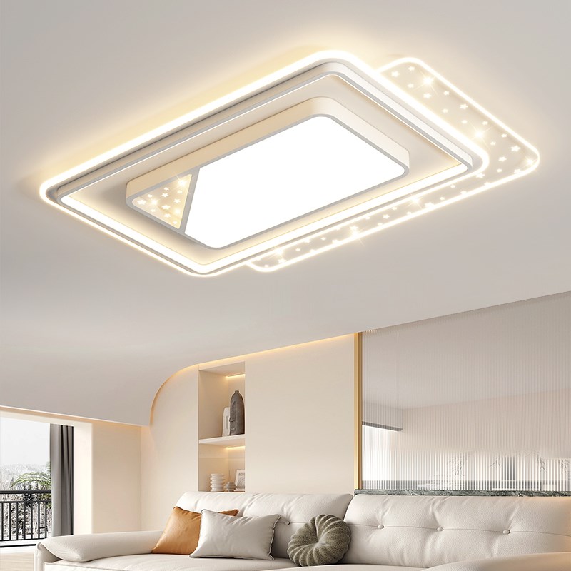 led吸顶灯长方形客厅灯办公室吸灯简约现代大气卧室大厅灯具中山