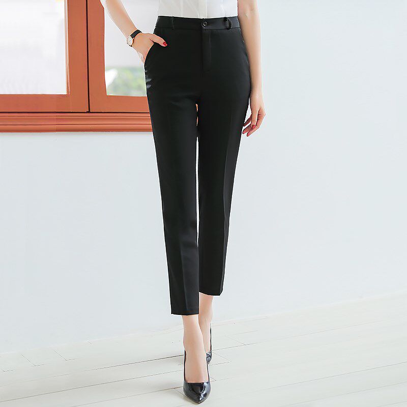 职业装西装九分裤直筒职业正装西裤女工作长裤薄款女士工装裤子