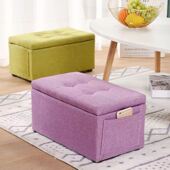 凳子家用储物矮凳沙发凳脚凳换鞋 凳布艺板凳门口办公室现代收纳凳