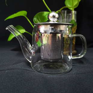 高硼硅茶具 耐热迷你玻璃小茶壶家用不锈钢内胆泡茶器150毫升中式