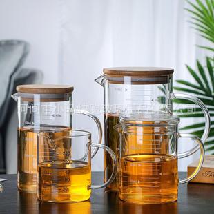玻璃量杯带刻度微波炉加热烘焙量杯家用厨房工具1000ml 工厂直购