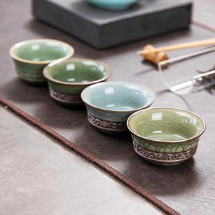 功夫茶杯茶具主人杯 空山新雨 创意陶瓷家用品茗杯子泡茶单杯茶碗