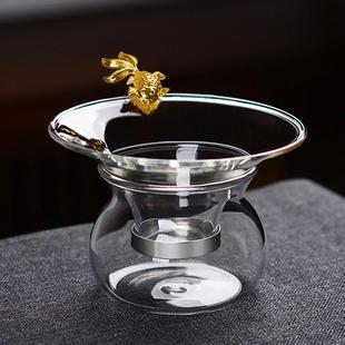 创意茶具配件泡茶过滤网器 透明玻璃茶滤公道杯茶漏套装