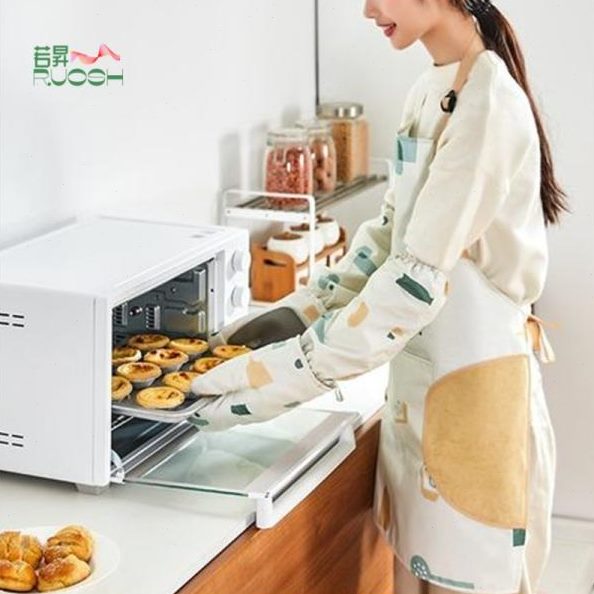 时尚防水围裙大擦绒腰污围防手做饭皮新款口袋情侣套装韩式厨具桃