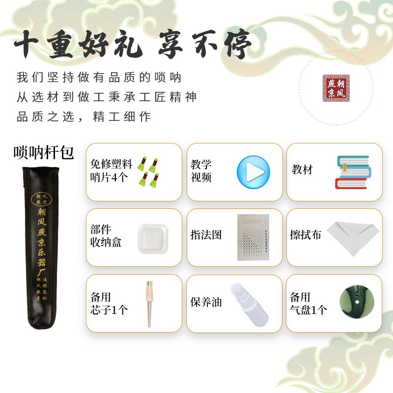 花梨木唢呐全套降B初学者D调入门民族传统吹奏乐器大小号喇叭