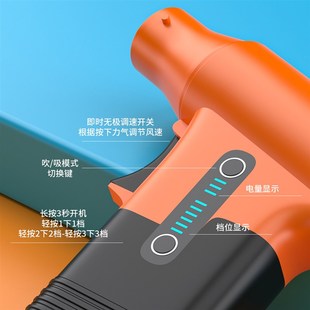 无线12万转强力吹风 涡轮无刷a暴力风扇户外露营迷你吹风机手持式