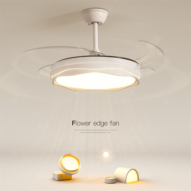 隐形风扇吊灯led吸顶灯2025新款主卧灯客厅餐厅房间卧室书房灯具