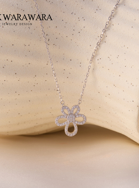 花朵项链小清新百搭气质小众甜美