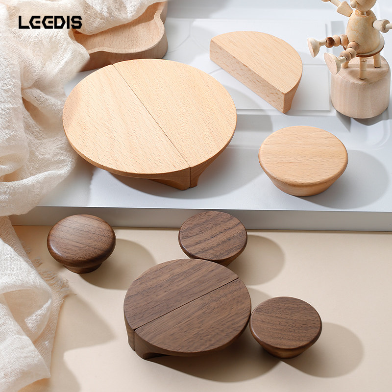 原木风可爱卡通米奇木质橱柜衣柜拉手实木半圆儿童房柜门抽屉把手,基础建材,小拉手,淘宝优惠券,粉丝福利购,淘宝优惠卷