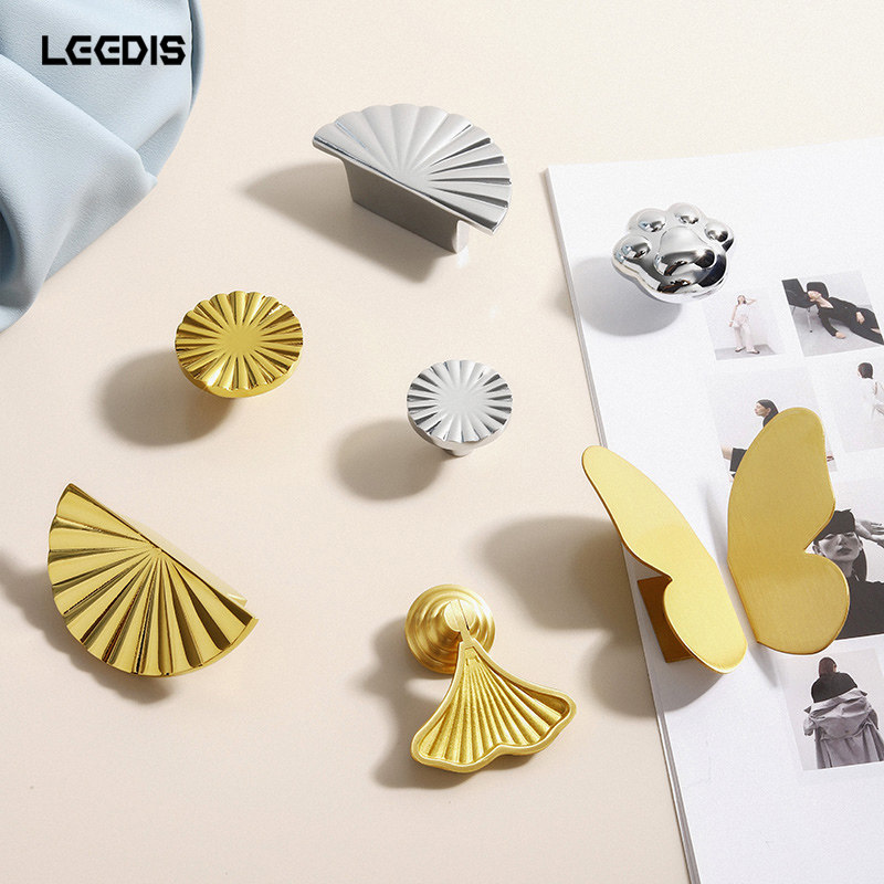 法式黄铜创意猫爪蝴蝶柜门衣柜拉手个性吊坠太阳花橱柜抽屉门把手,基础建材,小拉手,淘宝优惠券,粉丝福利购,淘宝优惠卷