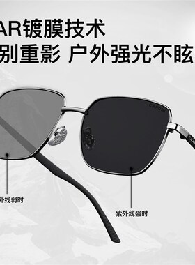CAPONI超轻碳纤维系列墨镜男款开车变色偏光镜防紫外线太阳眼镜女