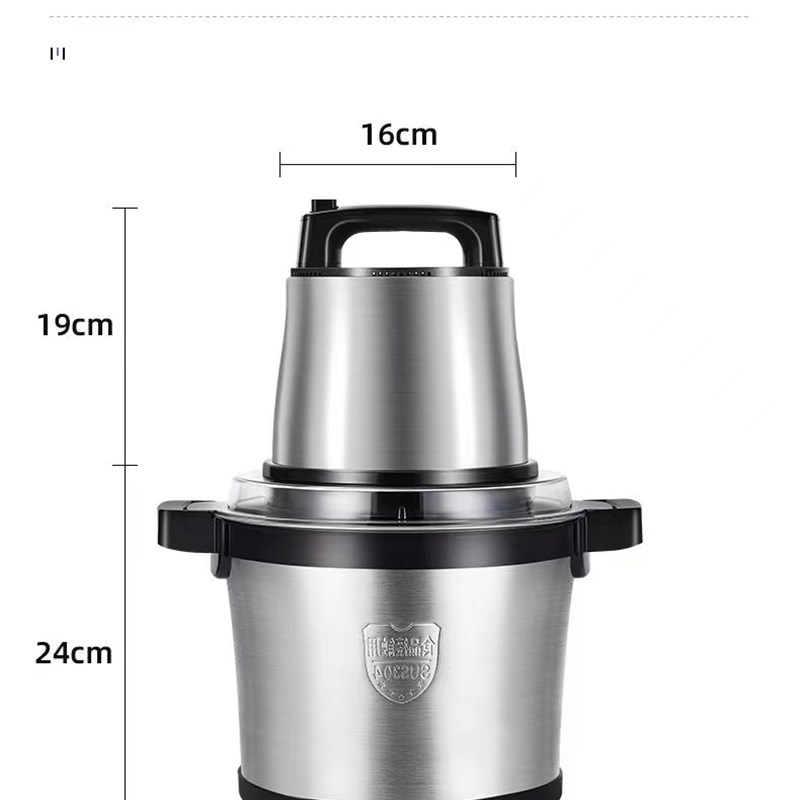 商用电动6L/10L大容量绞肉机家用肉馅搅拌机不锈钢料理机纯铜