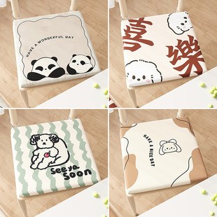 通用家用椅子方形垫 椅垫坐垫餐桌椅套椅垫防滑带绑带加大加厚四季