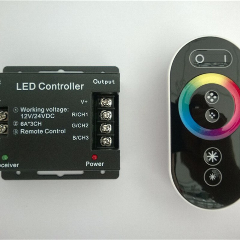 led触摸控制器RF无线调光器双色温RGB单色12V灯带24V灯条模组控制