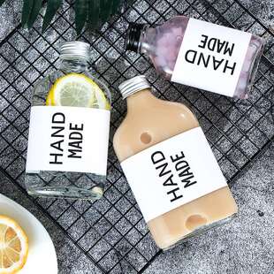 小容量保健酒瓶饮料瓶冷萃咖啡瓶泡茶瓶果汁劲酒玻璃瓶