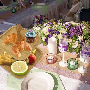 木质三层点心架子水果盘干果蛋糕多层创意家用托盘甜品台客厅展示