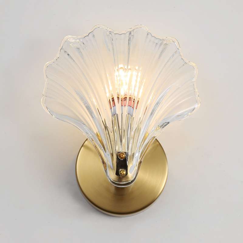 法式吊灯轻奢美式贝壳灯玻璃客厅主灯复古全光谱护眼餐厅卧室壁灯