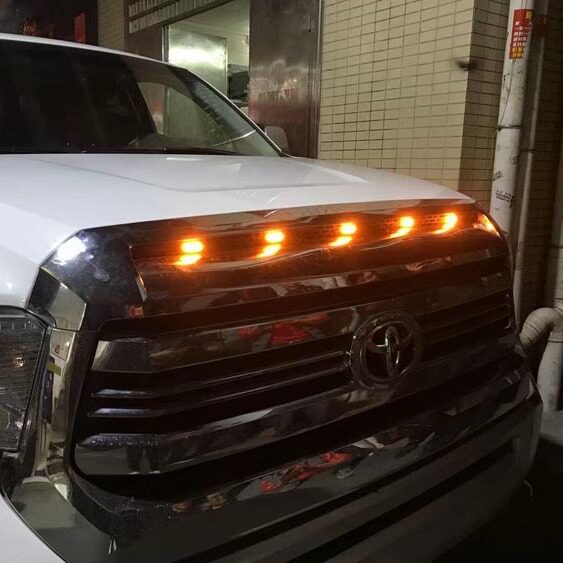 适用14-21年丰田坦途TUNDRA机盖小黄灯黄色雾霾灯日行灯LED通风网